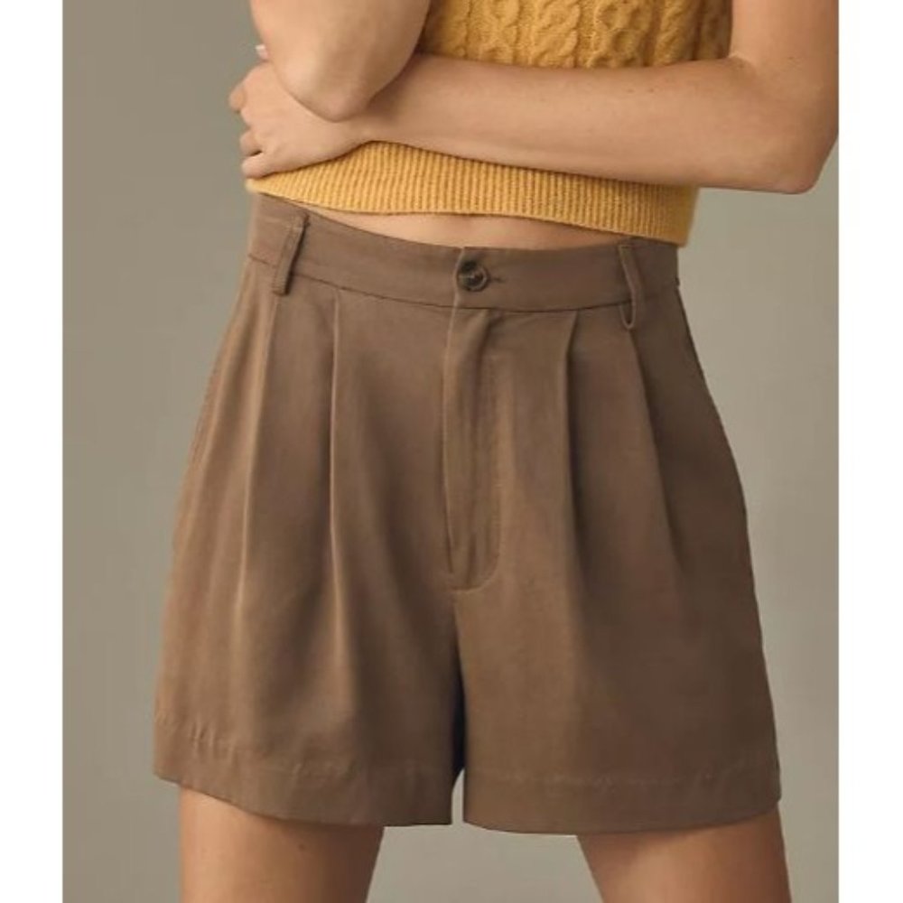 Reformation Mason Short Shorts Mushroom Brown Size 0 High Rise New NWT $128